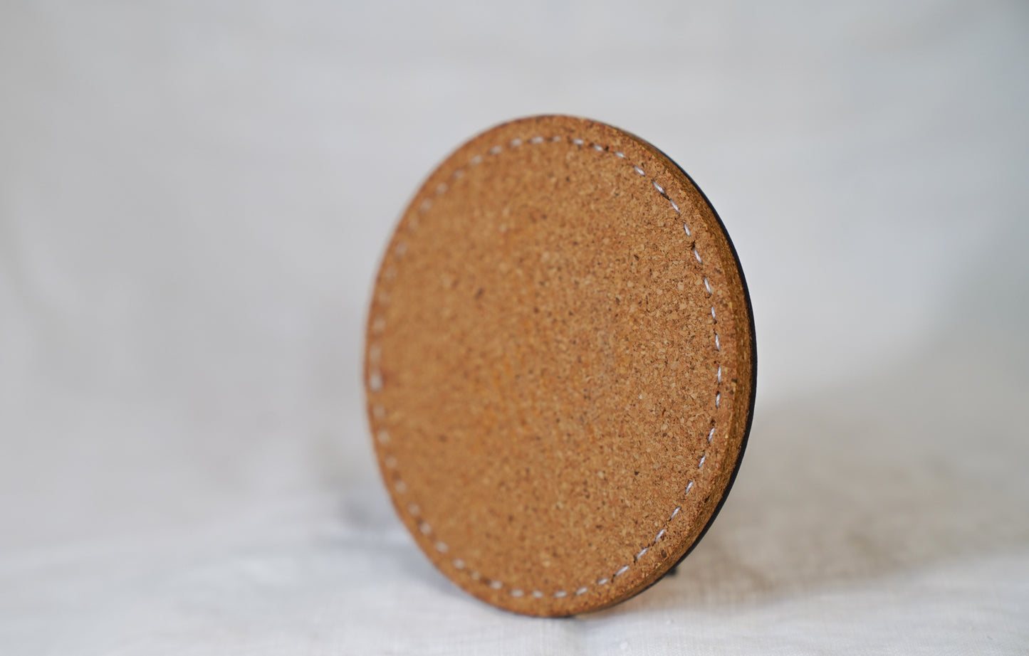 Waxed Leather Coaster - Custom (Single/Tan stitch)