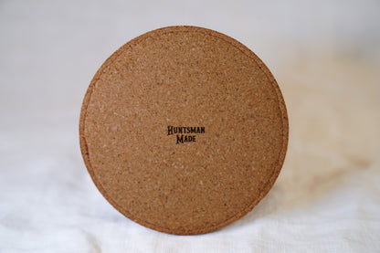 Waxed Leather Coaster - American Flag (4-Pack/White stitch)